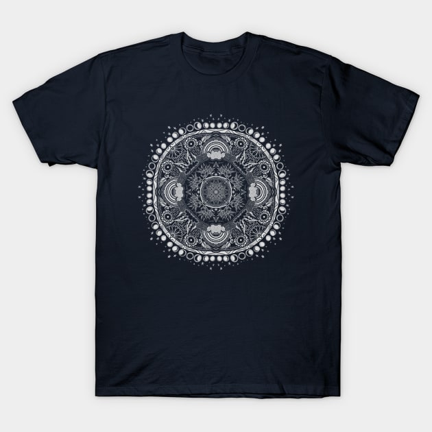 Moon Mandala T-Shirt by bubbsnugg